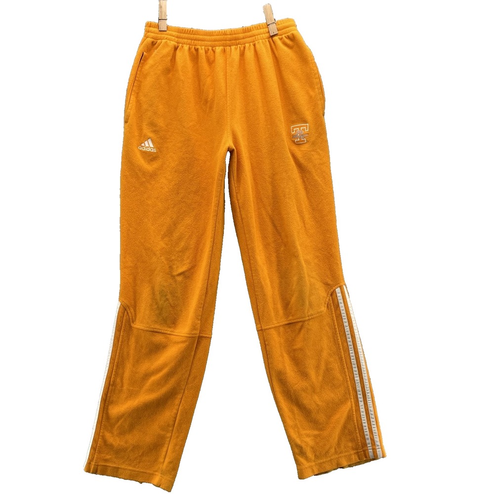 Vintage Adidas Track Pant Womens Med Orange Terry Cloth Training Sportswear 90's